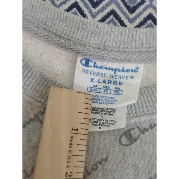 Vintage Gray Champion Reverse Weave Thick Monogram Men's Size XL - Picture 3 of 16